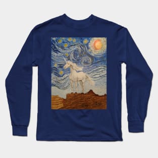 Unicorn Starry Night Long Sleeve T-Shirt